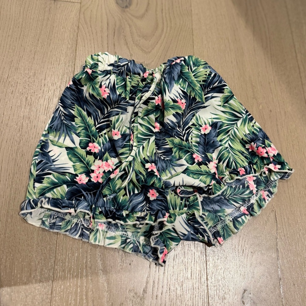Vintage Havana Tropical Leaf Kids Shorts